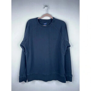 Good Man Brand Crew Neck Sweatshirt Navy Blue Raglan Sleeve Long Sleeve Medium